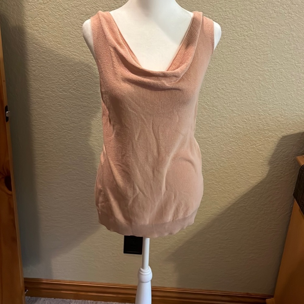 Banana Republic, sleeveless cotton, and rayon cowl neck sweater